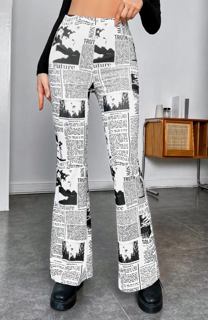 The Newspaper Print Bottom dress