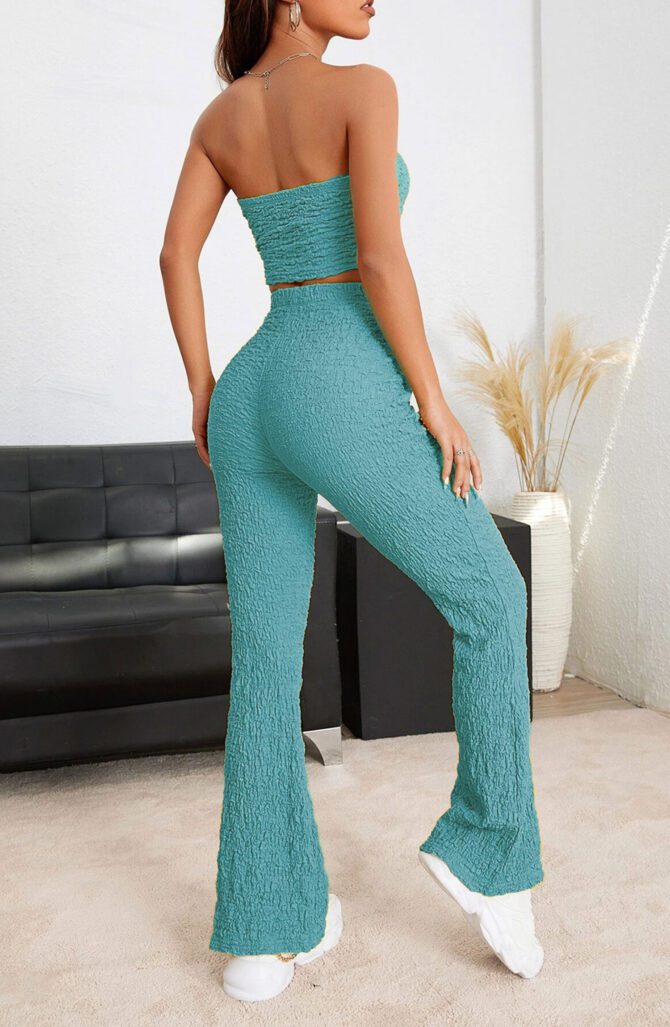 Solid Crop Tube Top & Pants Set – Stylobabe